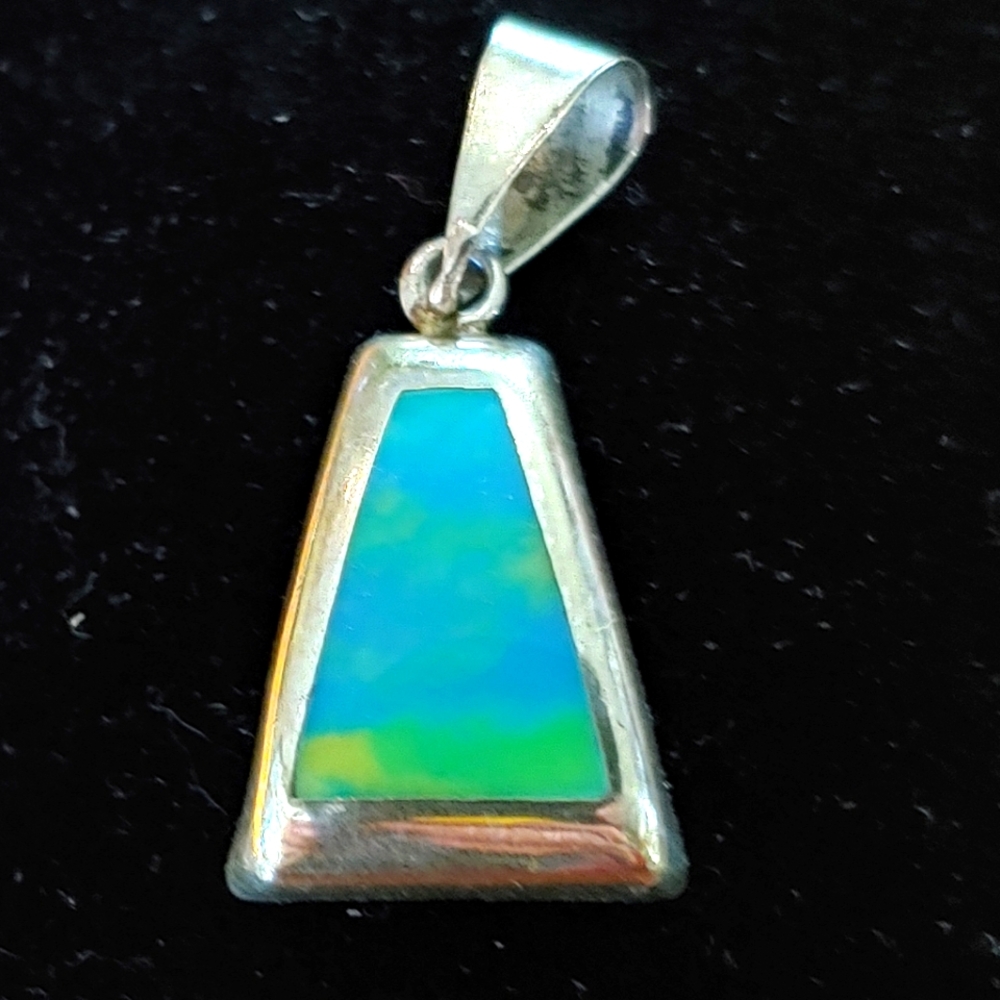 Silver and turquoise pendant